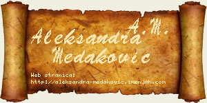 Aleksandra Medaković vizit kartica